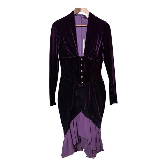 House of CB NWT Dahna Purple Velvet Corset Dress Sz Medium - Picture 5 of 7
